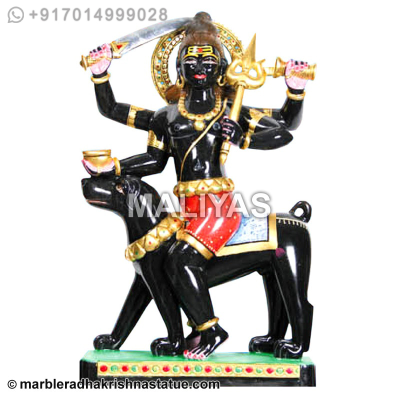 Black Marble Kal Bhairav Statue