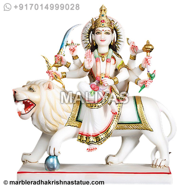 Durga Ji With Stone Work Statues
