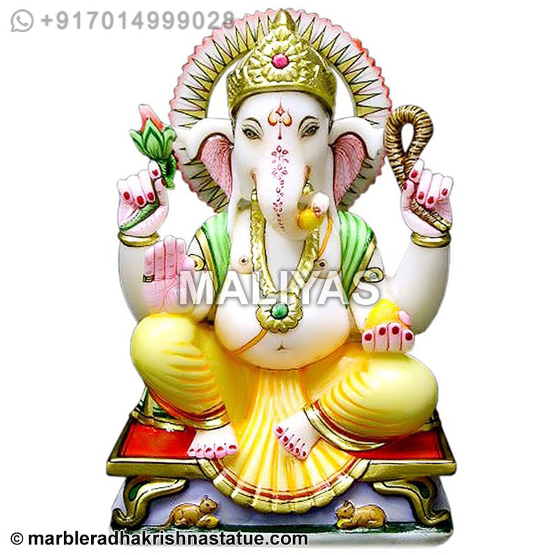 Exquisite Marble Ganesh Statue