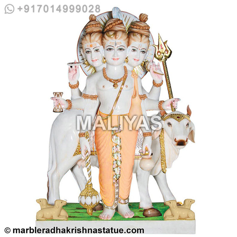 God Dattatreya Marble Statue
