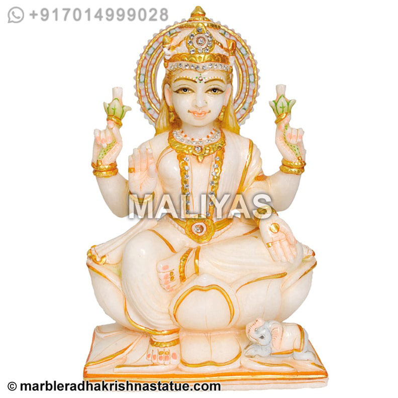Goddess Laxmi Marble Statue