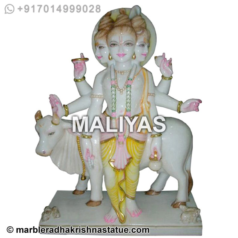 Lord Dattatreya Marble Statue for Sale
