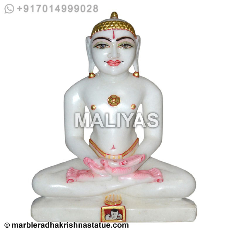 Mahavir Swami Marble Statue