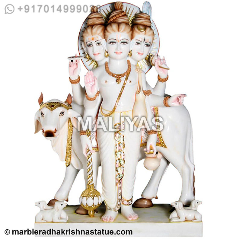 Makarana Marble Statue Dattatreya