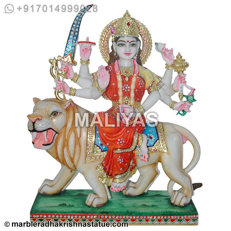 Makrana Marble Durga Mata Statue
