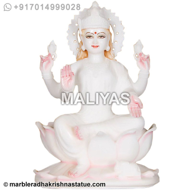 Makrana Marble Goddess Laxmi Mata Marble Statue
