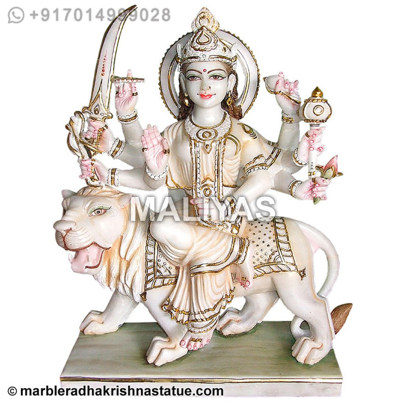 Marble Bhagwati Maa Statue