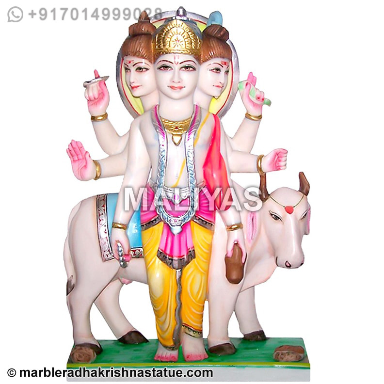 Marble Dattatreya Statue