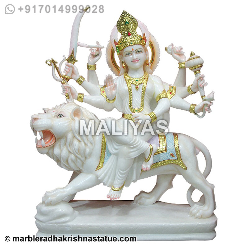 Marble Durga Goddess Statue