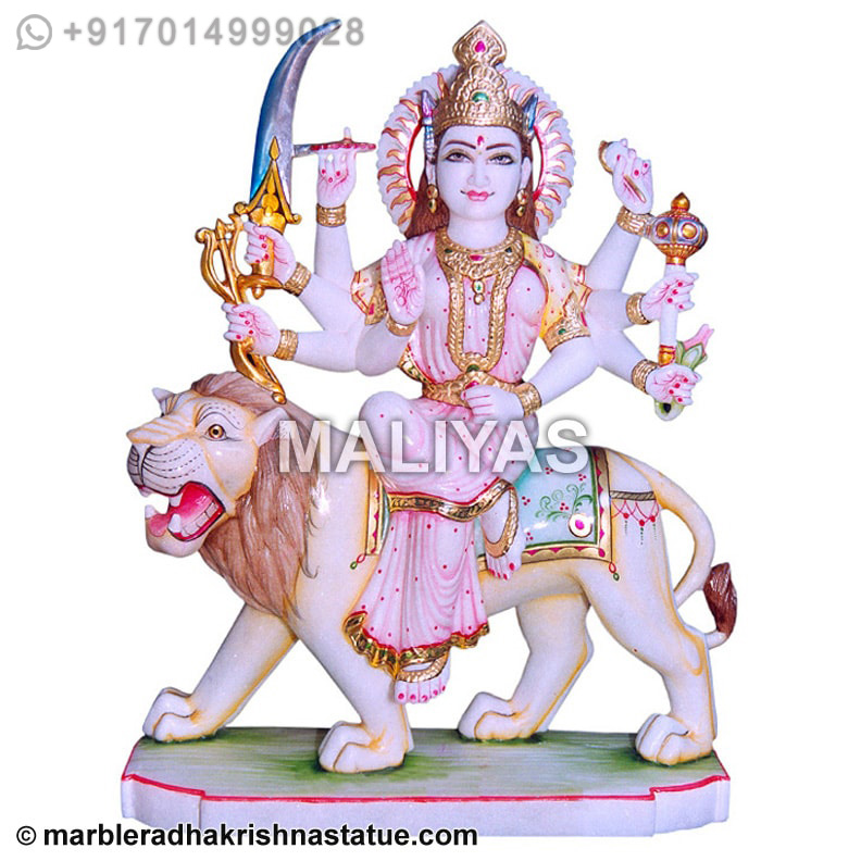 Marble Durga Maa Goddess Statue