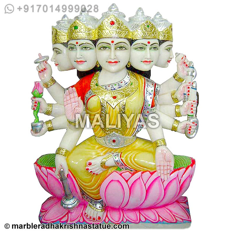 Marble Gayatri Mata Statue