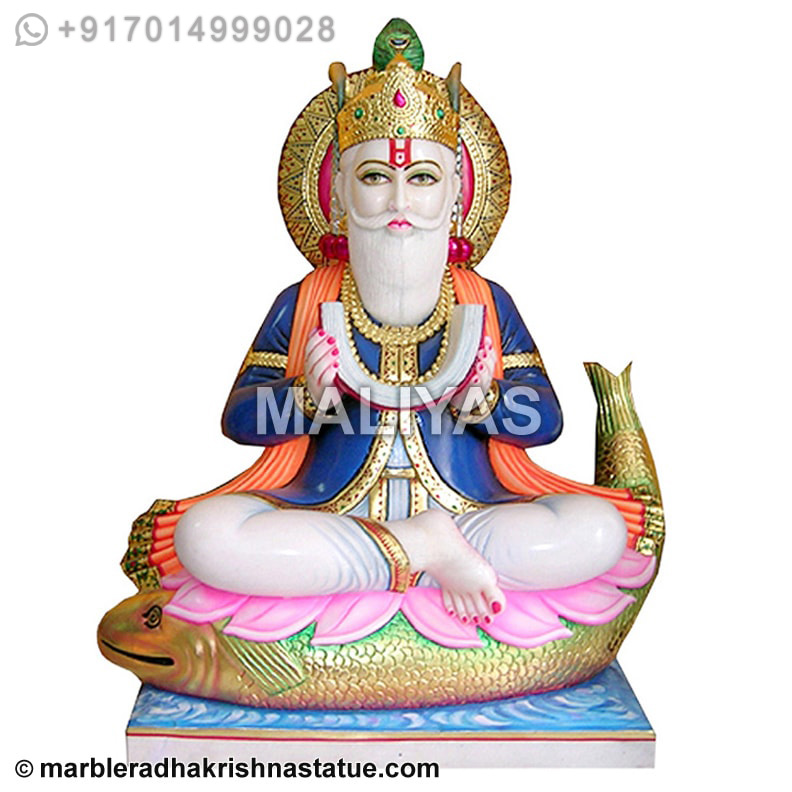 Marble Jhulelal Statue