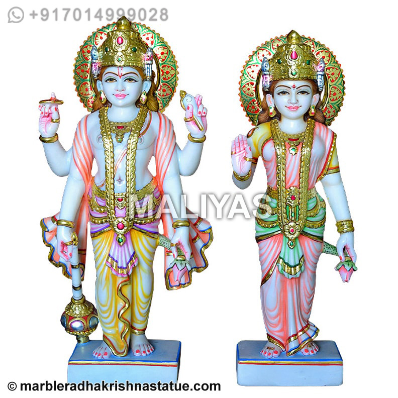 Marble Laxmi Narayan Statue