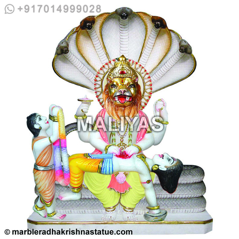 Marble Narsingh Murti with Prahalad