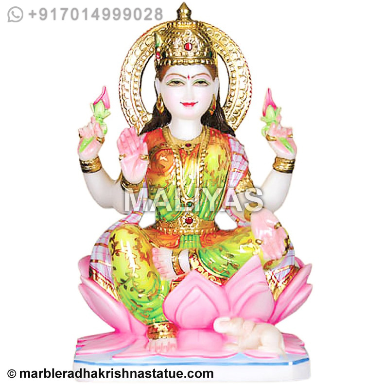 Marble Statue of Goddess Lakshmi