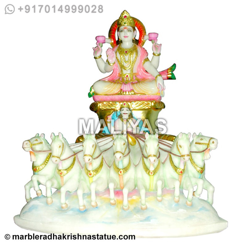 Marble Surya Statue