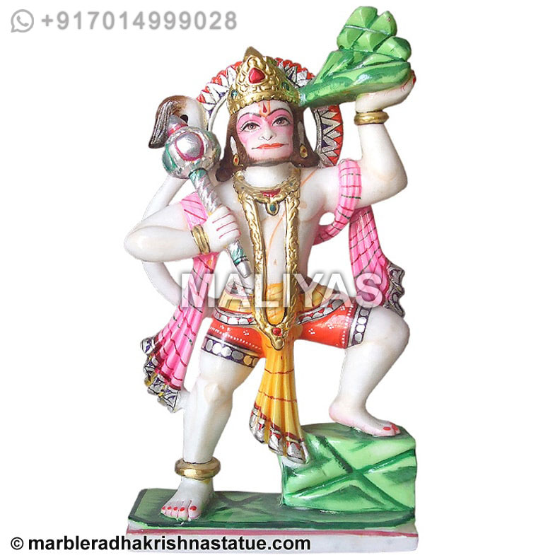 Marble Veer Hanuman Statue