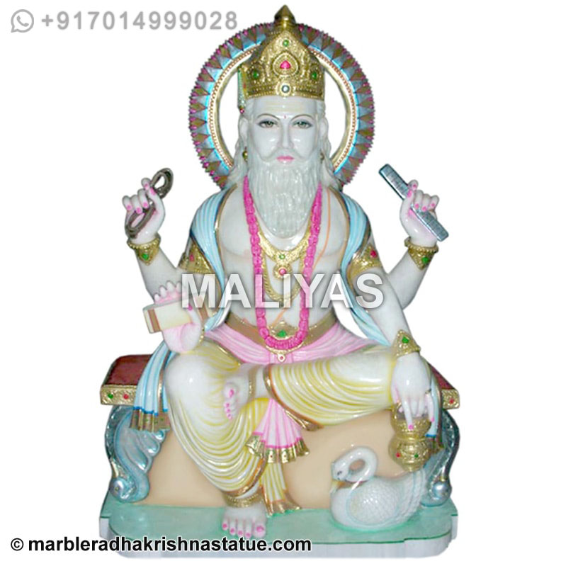Marble Vishwakarma Murti