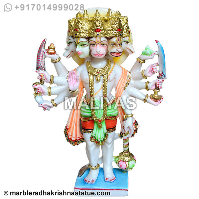Panchmukhi Hanuman Marble Murti