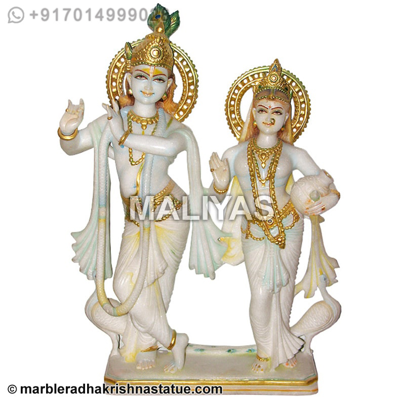 Radha Krishna Jugal Marble Statue