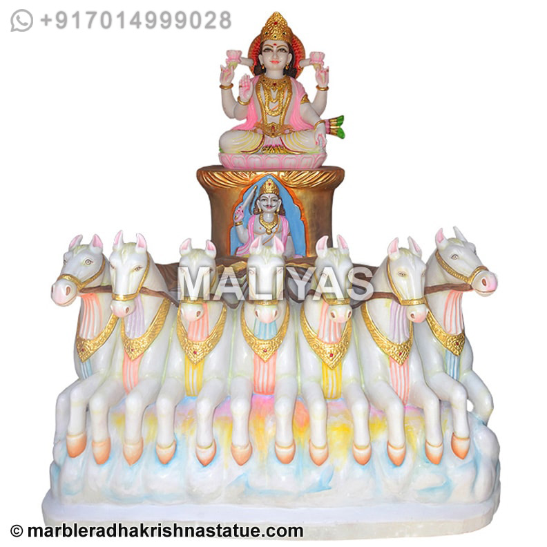 Surya Bhagwan Marble Murti