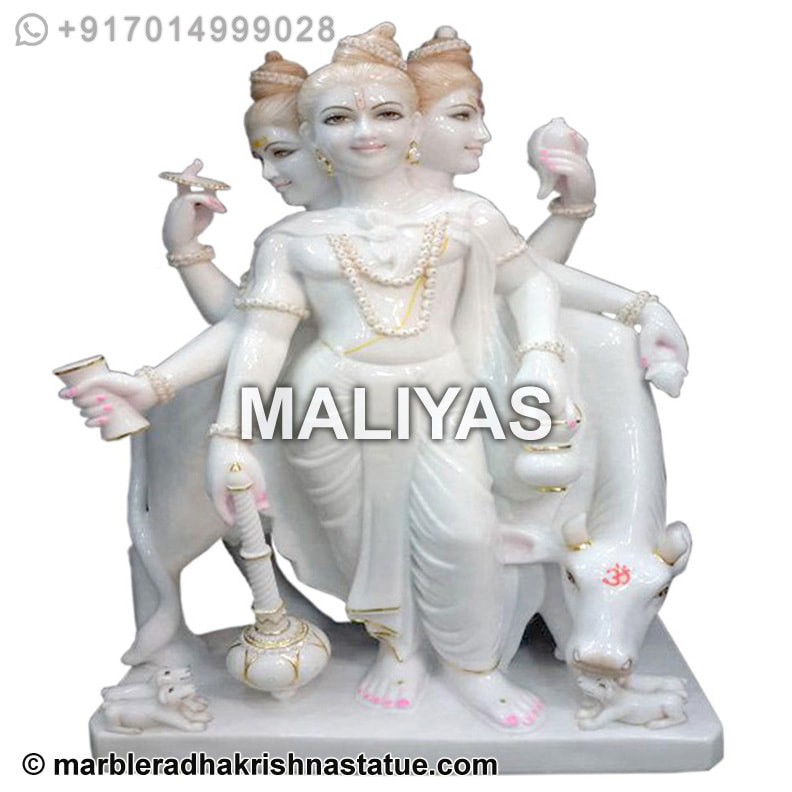 White Marble Dattatreya Idols