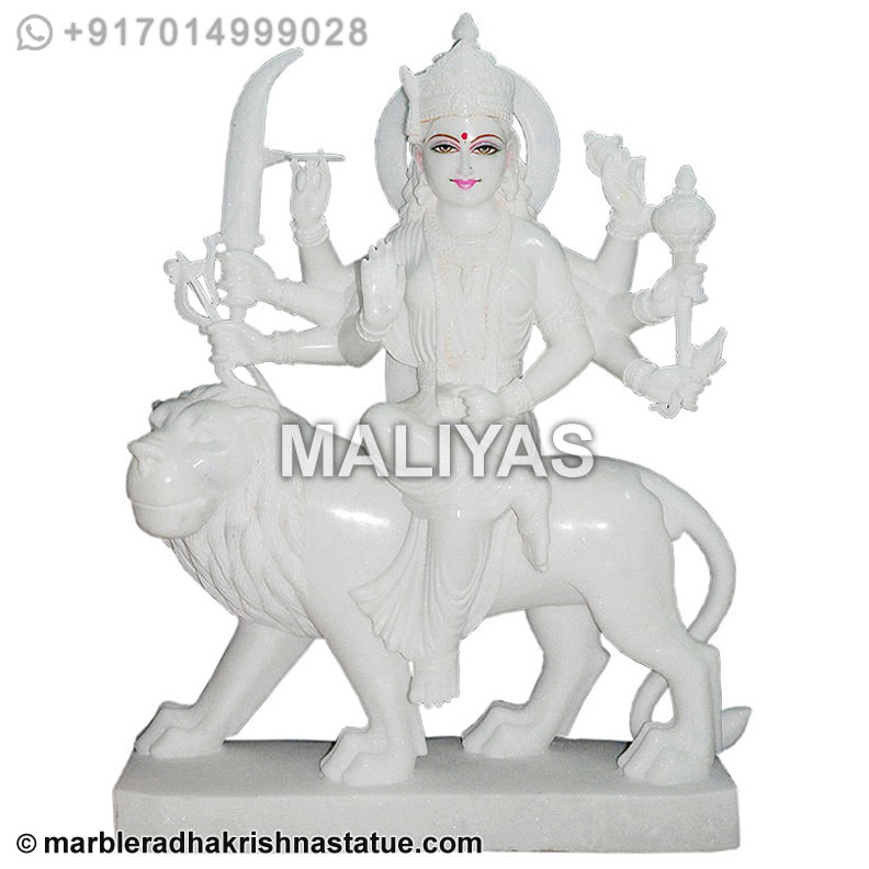 White Marble Durga Murti