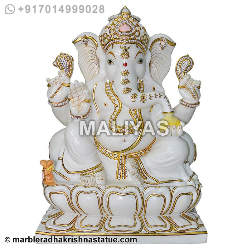 White Marble Ganesh Statue