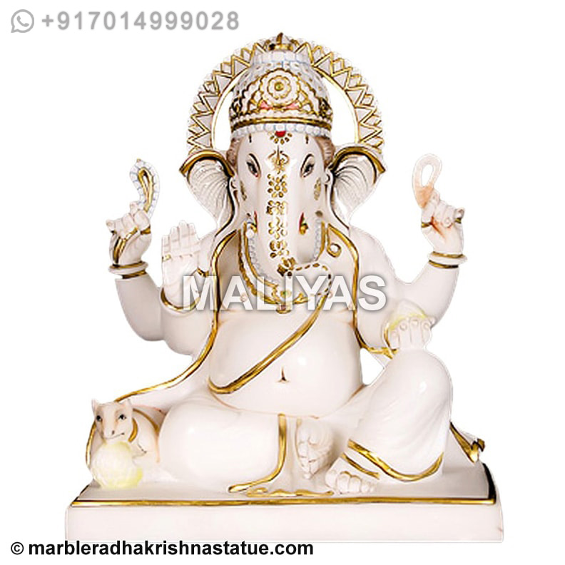 White Marble Ganesh Statue