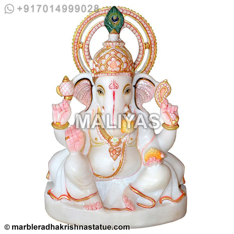 White Marble Ganesh Statue