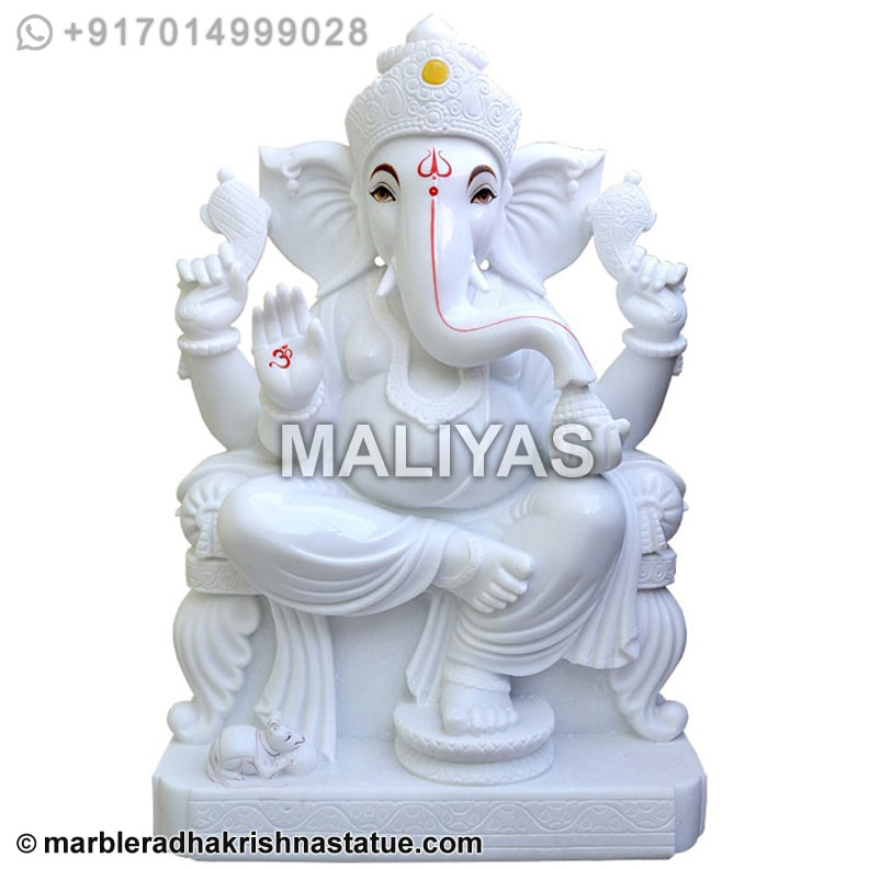 White Marble Ganesha Statue