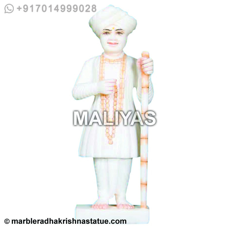 White Marble Jalaram Bapa Statue