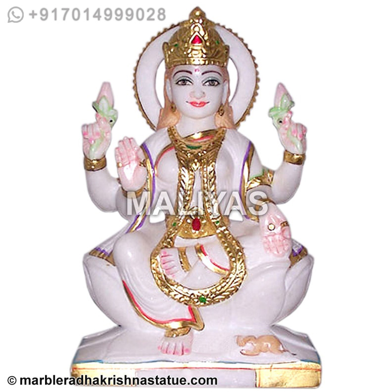 White Marble Lakshmi Maa Statue