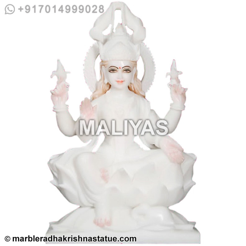 white Marble Lakshmi Statue