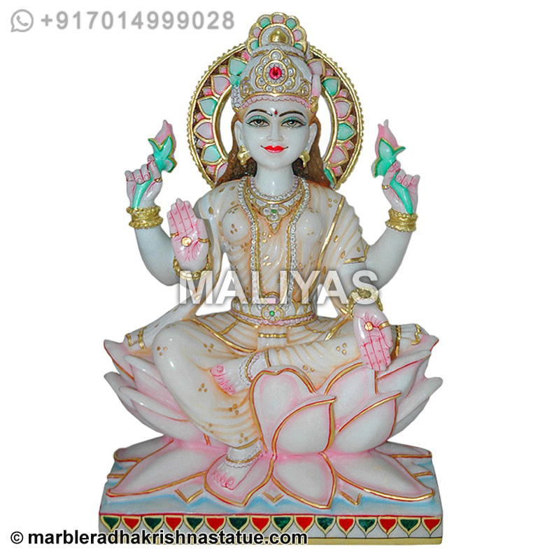 White Marble Laxmi Statues
