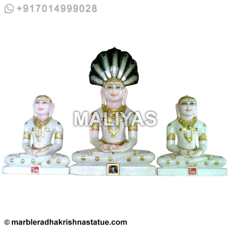 White Marble Mahavir Jain Statue