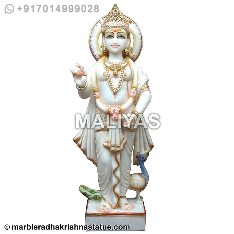 White Marble Muruga Staue