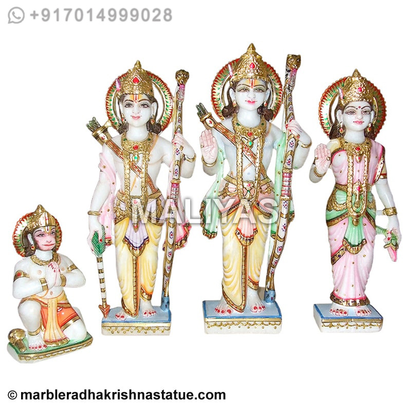 White Marble Ram Darbar God Statue