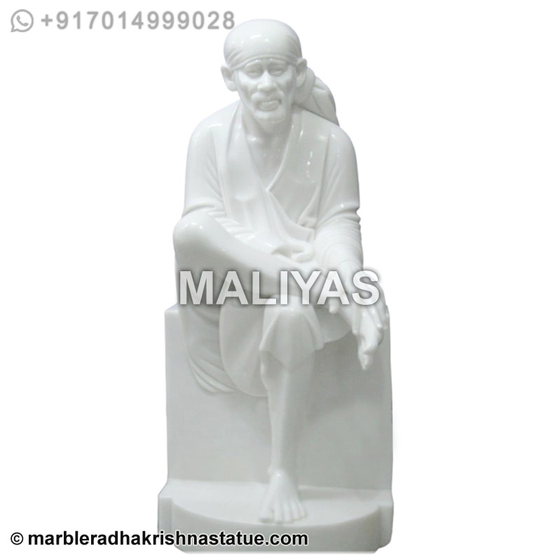White Marble Sai Baba Statue