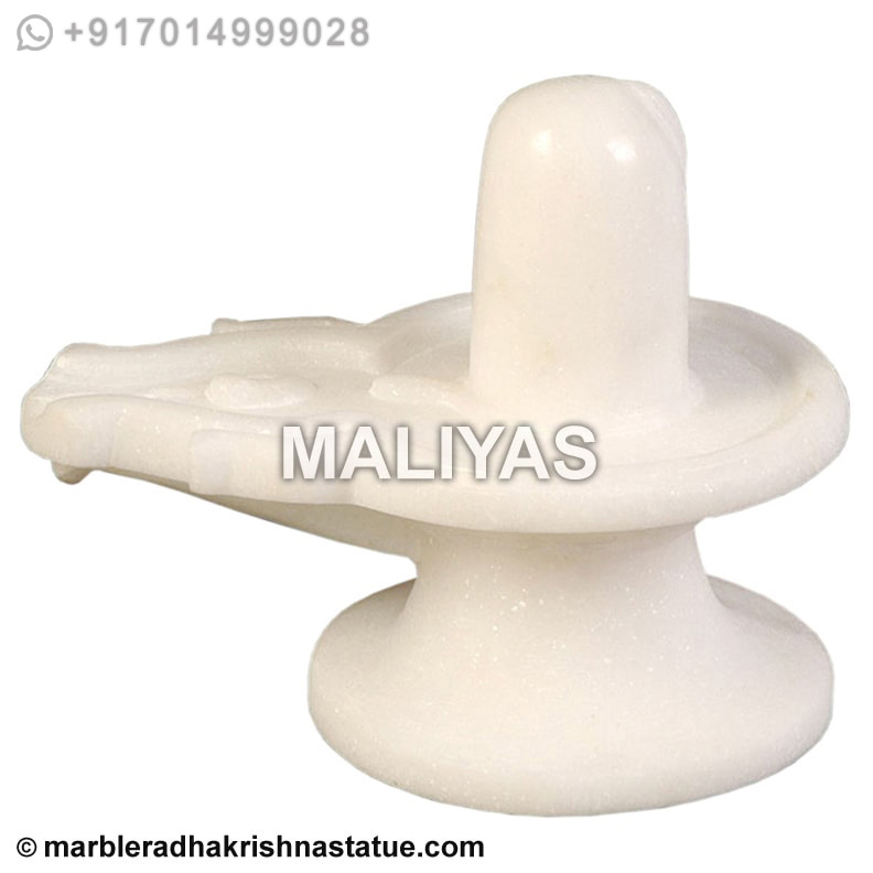 White Marble Shiva Lingam Murti
