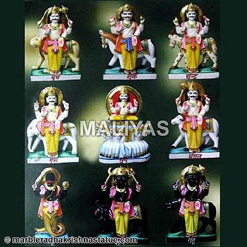 Marble Navagraha Murtis