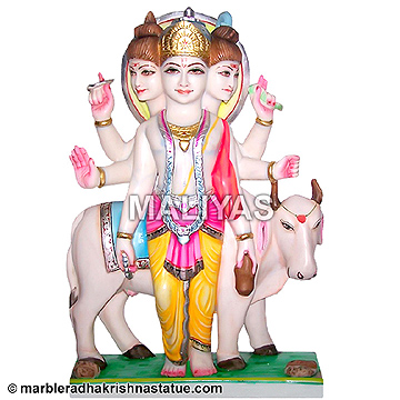 Marble Dattatreya Statue