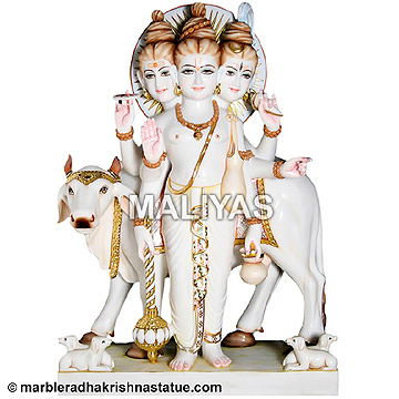 Makarana Marble Statue Dattatreya