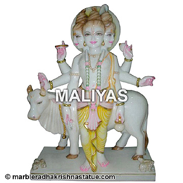 Lord Dattatreya Marble Statue for Sale