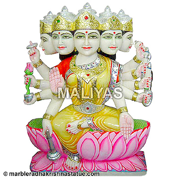 Marble Gayatri Mata Statue