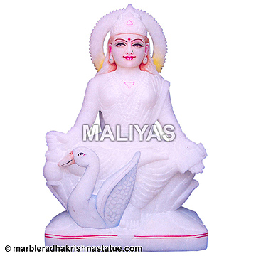 White Maa Gayatri Staue