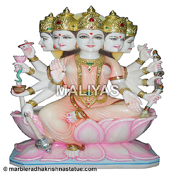 Marble Maa Gayatri Statue