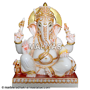 Lord Ganesha Marble Statue