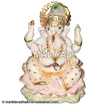 Marble Small Ganesha Statue