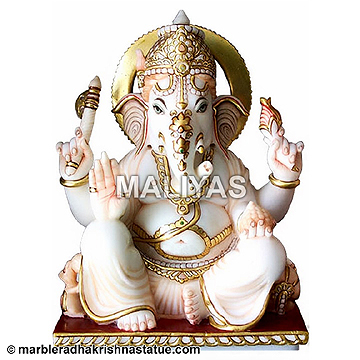 Beautiful Marble Ganesh Statue